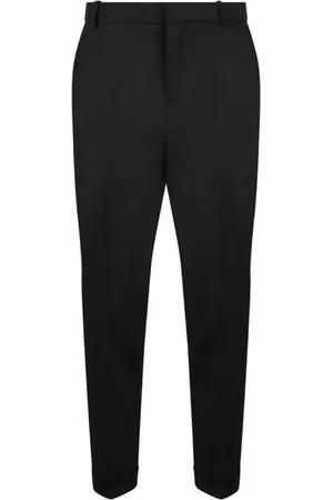 Balmain Bukser, Herre, Sort, XL, Uld, Sort Tapered Uldbukser