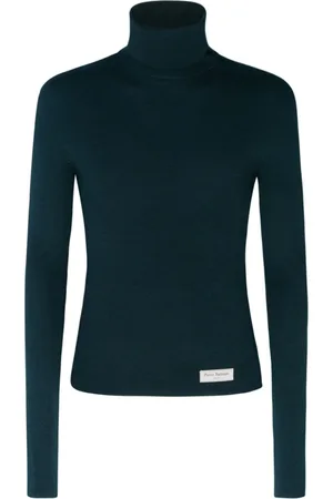 Balmain Strik, Herre, Grøn, S, Uld, Mørkegrøn Merinould Logo Jumper