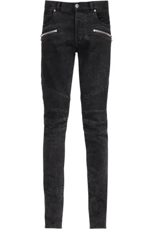 Balmain Jeans, Herre, Sort, W31, Bomuld, Slim fit bomuld jeans