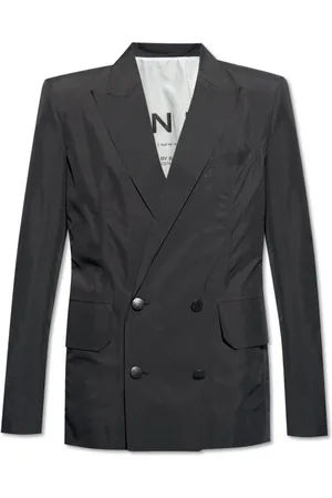 Balmain Jakke, Herre, Sort, XL, Double-breasted Blazer