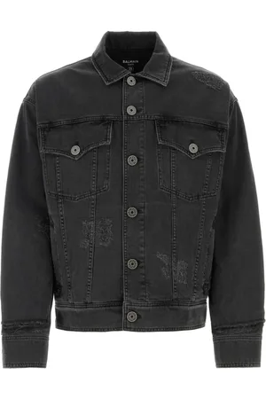 Balmain Jakke, Herre, Sort, M, Uld, Stilfulde Jakker til Mænd og Kvinder