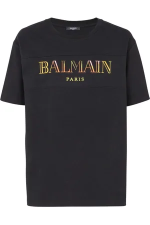 Balmain Top, Herre, Sort, S, Bomuld, Vintage broderet T-shirt