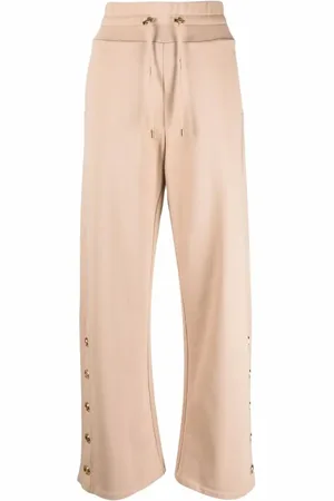 Balmain Bukser, Dame, , L, Bomuld, Bomuld Knappesidede Sweatpants