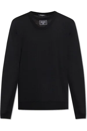 Balmain Strik, Herre, Sort, M, Uld, Uld sweater