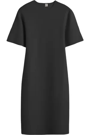 Totême Kjole, Dame, Sort, L, Minimalistisk Tee Strik Kjole
