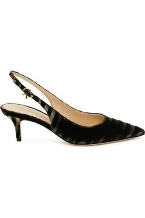 Gianvito Rossi Sko, Dame, Brun, 37 EU, Brune Velvet Zebra Print Pumps