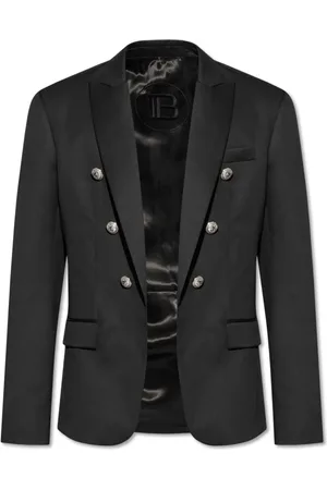 Balmain Jakke, Herre, Sort, M, Uld, Uld Blazer