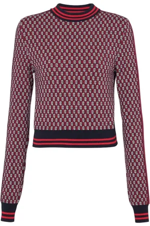 Balmain Strik, Dame, Flerfarvet, 2XS, Uld, Mønstrede Sweaters