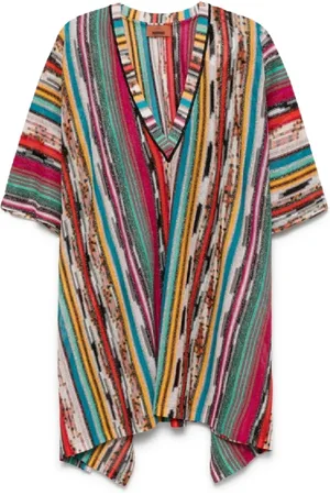 Missoni Kjole, Dame, Flerfarvet, M, Uld, Elegant kort cover up kjole
