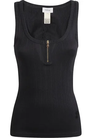 Patou Top, Dame, Blå, S, Blå Lynlås Tank Top
