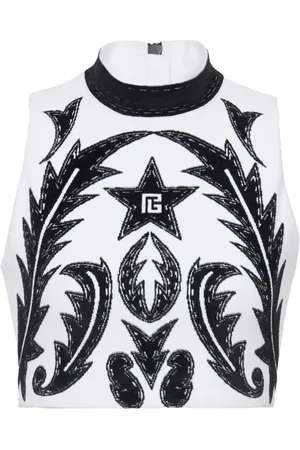 Balmain Top, Dame, Sort, 2XS, Bomuld, PB Barok tanktop