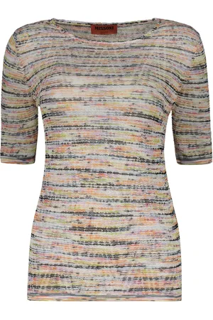 Missoni Strik, Dame, Flerfarvet, XS, Uld, Chevronmønstret Strikketop