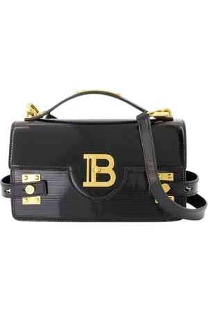 Balmain Taske, Dame, Sort, ONE SIZE, Læder, Sort læder Crossbody taske med kæde
