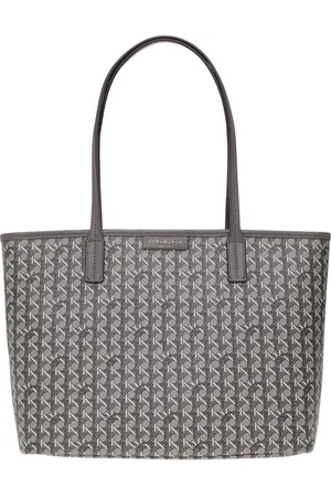 Tory Burch Taske, Dame, Grå, ONE SIZE, Uld, Kurvvævning Lille shopper taske