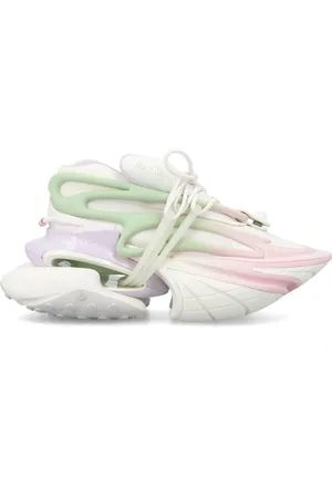 Balmain Sko, Dame, Flerfarvet, 37 EU, Nylon, Pastel Unicorn Low-Top Sneakers
