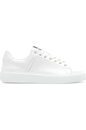 Balmain Sko, Dame, Hvid, 35 EU, Læder, Læder sneakers