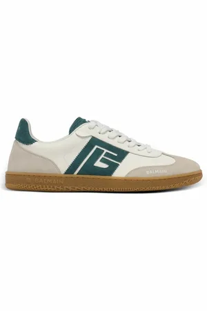 Balmain Sko, Herre, Flerfarvet, 43 EU, Læder, Svane ruskind og glat læder sneakers