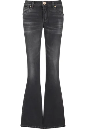 Balmain Jeans, Dame, Sort, XS, Denim, Western bootcut denim jeans