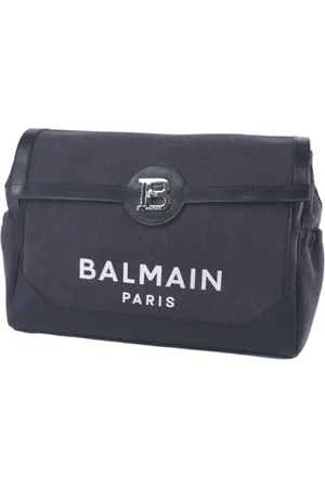 Balmain Taske, Dame, Grå, ONE SIZE, Denim, Denim Grå Logo Cross Body Taske