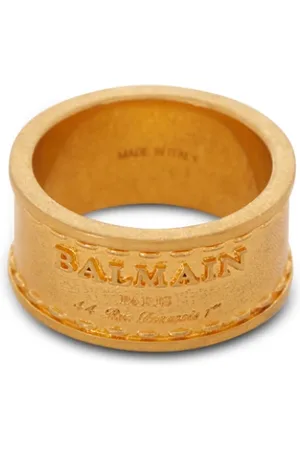 Balmain Tilbehør, Dame, Gul, S, Signatur Rørformet Ring