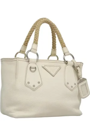 Prada Pre-owned, Dame, Hvid, ONE SIZE, Tyl, Pre-owned Laeder hndtasker