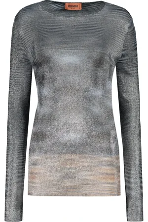 Missoni Top, Dame, Flerfarvet, XS, Uld, Lurextråd Strikketop