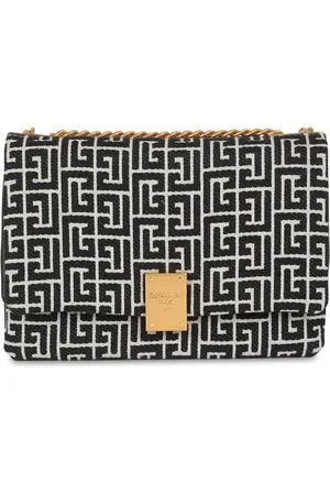 Balmain Taske, Dame, Sort, ONE SIZE, Bomuld, 1945 Blød taske med jacquard monogram