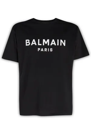 Balmain Top, Herre, Sort, 2XL, Uld, Klassisk T-Shirt