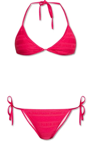 Balmain Badetøj, Dame, Lyserød, L, Logo-printet bikini