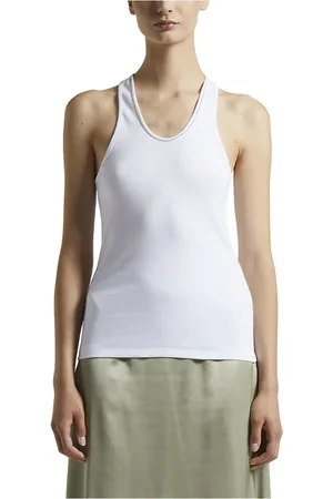 PESERICO SIGN Top, Dame, Hvid, XL, Mikro rib jersey stretch top