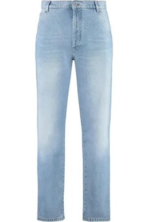 Balmain Jeans, Herre, Blå, W31, Bomuld, Straight Jeans Made in Italy