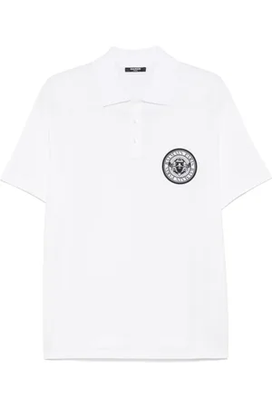 Balmain Top, Herre, Hvid, L, Bomuld, Coin Polo Shirt