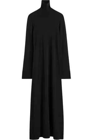 Totême Kjole, Dame, Sort, M, Cashmere, Gennemsigtig Ærme Strik Kjole