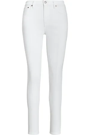 Ralph Lauren Jeans, Dame, Hvid, L, Bomuld, Sullivan Slim Stretch Jeans