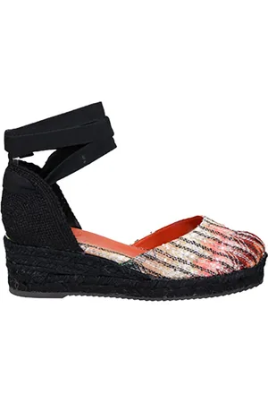 Missoni Sko, Dame, Flerfarvet, 38 EU, Uld, Sorte Espadriller med Multifarvede Stofsnørebånd