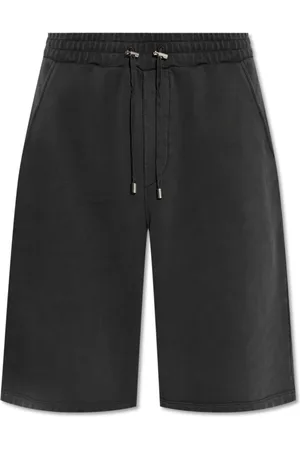 Balmain Shorts, Herre, Grå, S, Bomuld, Shorts med logo