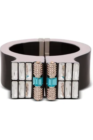 Balmain Tilbehør, Dame, Flerfarvet, S, Messing, rhinsten og harpiks manchet