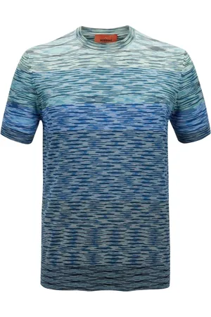 Missoni Top, Herre, Blå, M, Uld, Stilfulde T-shirts og Polos