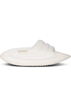 Balmain Sko, Dame, Hvid, 39 EU, Læder, B-It quiltede lædermules