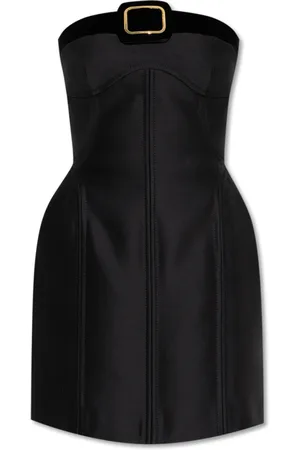 Tom Ford Kjole, Dame, Sort, 3XS, Uld, Kort Kjole med Bare Skuldre