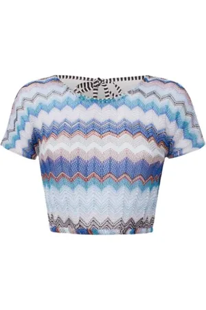 Missoni Top, Dame, Flerfarvet, M, Åben Ryg Hæklet Micro Top