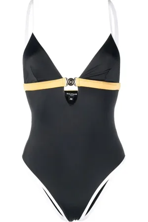 Balmain Badetøj, Dame, Sort, L, Uld, Beachwear