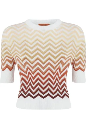 Missoni Top, Dame, Flerfarvet, M, Bomuld, Stribet Bomuld Jersey T-shirt