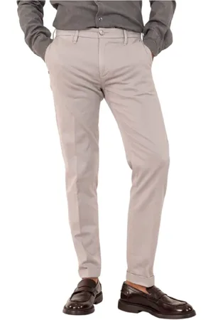 RE-HASH Bukser, Herre, Grå, W32, Bomuld, Slim Fit Grå Chinos