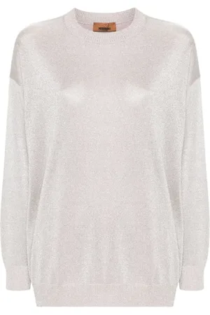 Missoni Strik, Dame, Lyserød, M, Metallic Thread Strik Sweater