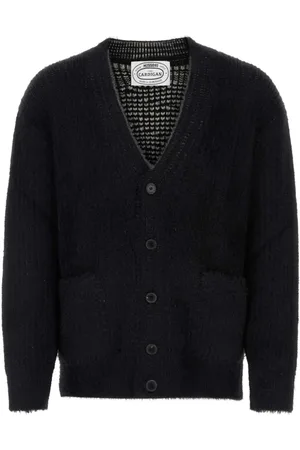 Missoni Strik, Herre, Sort, M, Nylon, Sort nylonblandet cardigan