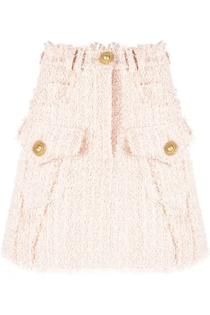 Balmain Nederdel, Dame, , S, Tweed, Tweed Miniskirt Casual Style
