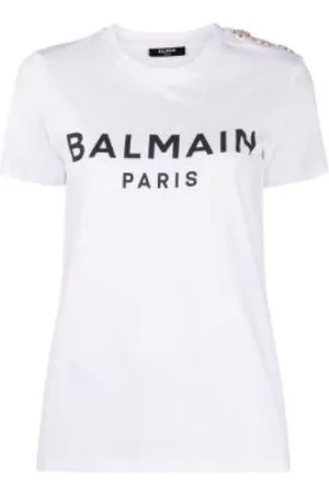 Balmain Top, Dame, Hvid, M, Bomuld, Basic Kortærmet T-shirt