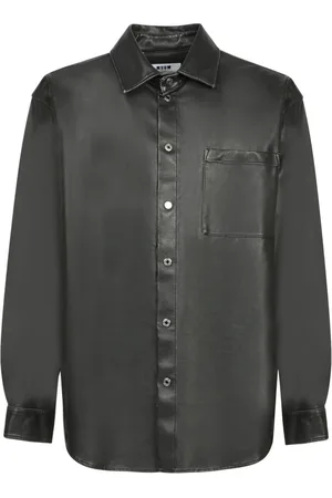 Msgm Skjorte, Herre, Sort, XL, Uld, Sorte T-shirts & poloer til mænd