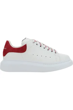 Alexander McQueen Sko, Dame, Hvid, 39 EU, Læder, Oversized Læder Sneakers Kvinder Italien